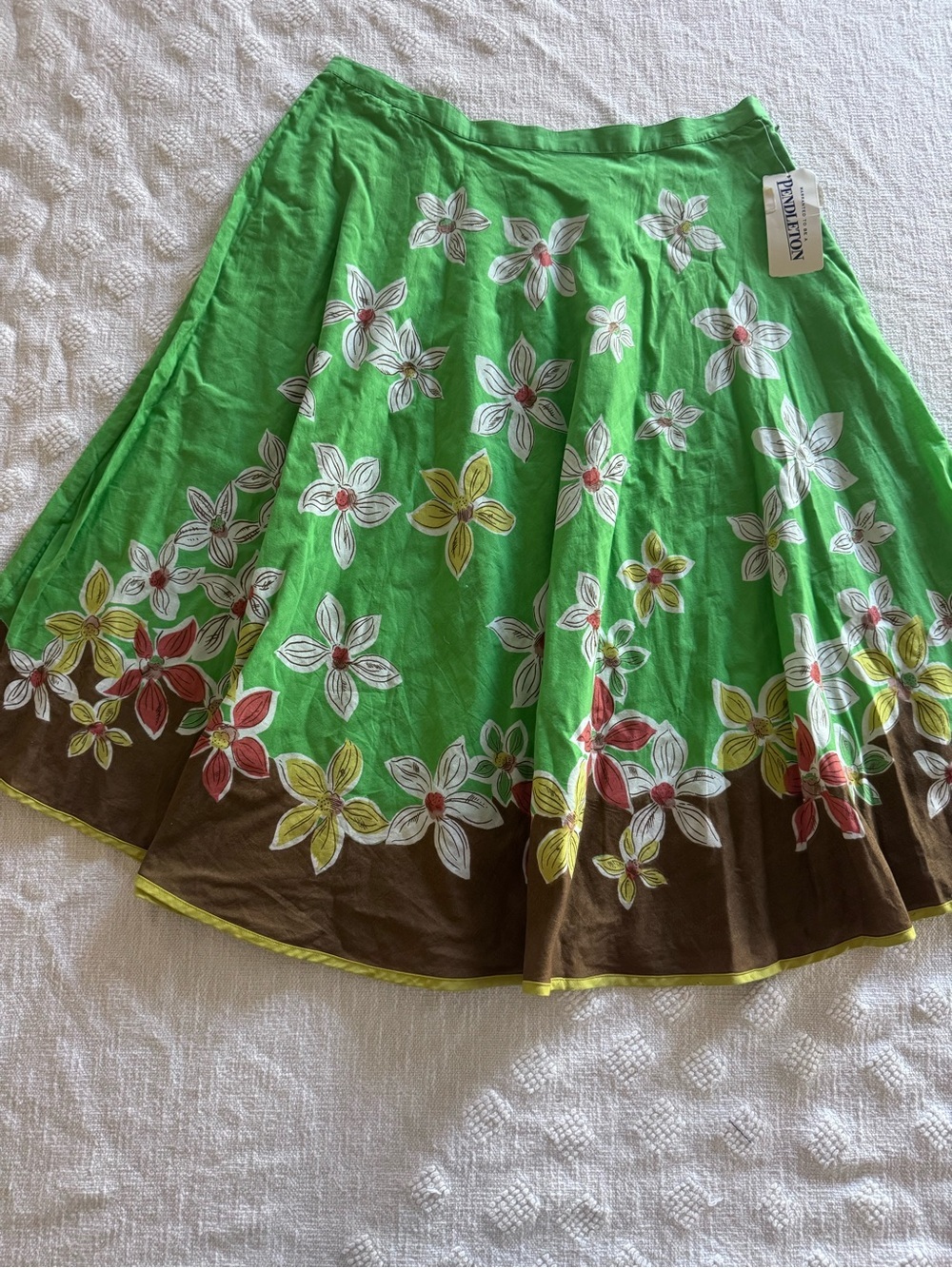 NWT-Pendleton Flower Power Cotton Skirt A Line Green Floral Lined Sz 14 Light
M3
